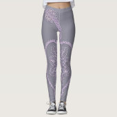 Lila Streifen Lavender Dream AI Kunst Leggings (Vorderseite)