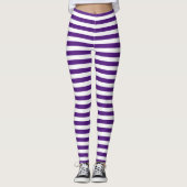 Lila Streifen Leggings (Vorderseite)