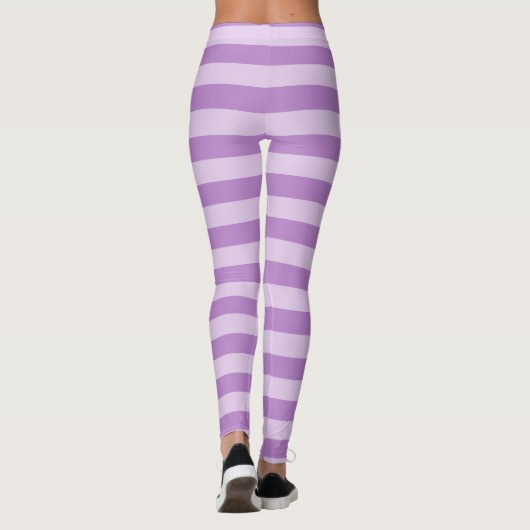 lila Streifen Leggings (Rückseite)