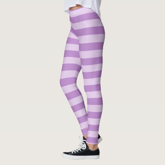 lila Streifen Leggings (Links)