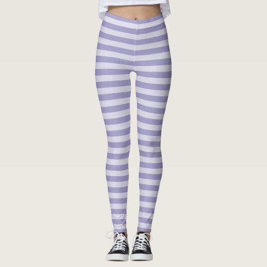 Lila Streifen Leggings (Vorderseite)