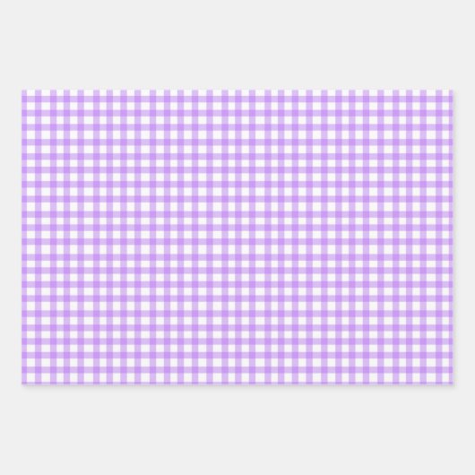 Lila Streifen Lila- und rosa Polka-Dots-Muster Geschenkpapier Set (Vorderseite)