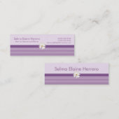 Lila Streifen-Mama-Karten Telefonnummerkarte (Vorne/Hinten)