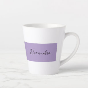 Lila Streifen mit Namensvorlage Milchtasse