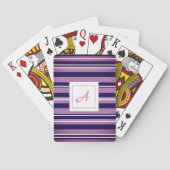 Lila Streifen Monogram Playing Cards Spielkarten (Rückseite)