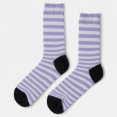 Lila Streifen Nahtloses Muster Socken (Linkes Detail)