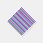 Lila Streifen Papier Napkins Serviette (Ecke)