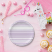 Lila Streifen Pappteller (Party)