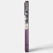 Lila Streifen Perlen Elfenbeinspitze Case-Mate iPhone Hülle (Rückseite / Links)