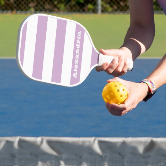 Lila Streifen Pickleball Schläger (InSitu)