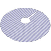 Lila Streifen Polyester Weihnachtsbaumdecke (Schrägansicht)
