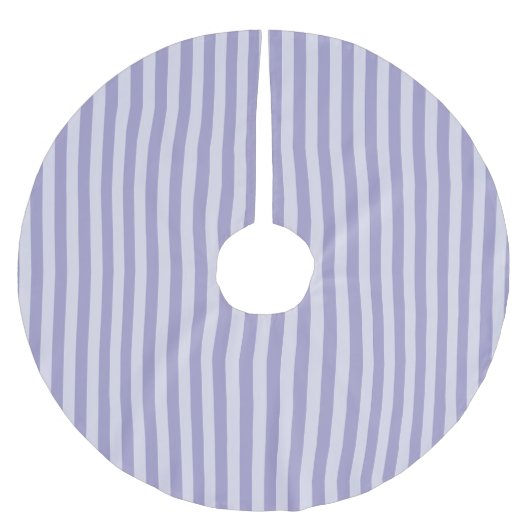 Lila Streifen Polyester Weihnachtsbaumdecke (Vorderseite)