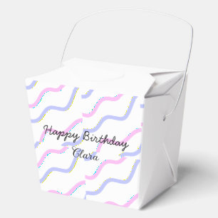 Lila Streifen Rosa Geburtstag Geburtstag hinzufüge Geschenkschachtel