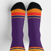 Lila + Streifen Socken (Oben)