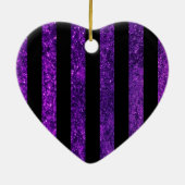 Lila Streifen, Streifen aus Glitzer, Linien, süß 1 Keramikornament (Hinten)