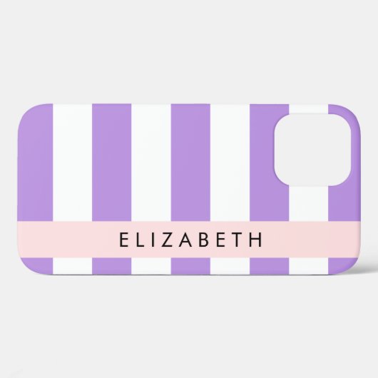 Lila Streifen, Streifen, Linien, Ihr Name Case-Mate iPhone Hülle (Rückseite (Horizontal))