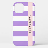 Lila Streifen, Streifen, Linien, Ihr Name Case-Mate iPhone Hülle (Rückseite)