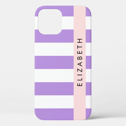 Lila Streifen, Streifen, Linien, Ihr Name Case-Mate iPhone Hülle (Rückseite)