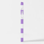 Lila Streifen, Streifen, Linien, Ihr Name iPhone Hülle (Linke Seite)