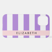 Lila Streifen, Streifen, Linien, Ihr Name iPhone Hülle (Rückseite (Horizontal))