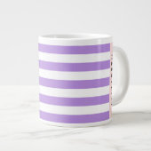 Lila Streifen, Streifen, Linien, Ihr Name Jumbo-Tasse (Vorderseite Rechts)