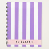Lila Streifen, Streifen, Linien, Ihr Name Planer (Vorderseite)