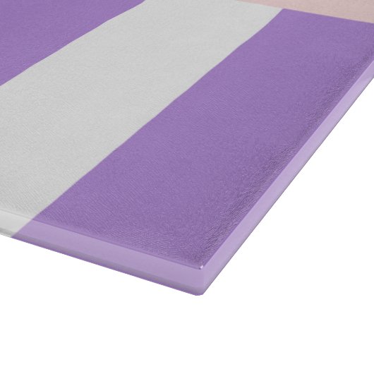 Lila Streifen, Streifen, Linien, Ihr Name Schneidebrett (Ecke)