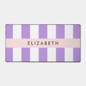Lila Streifen, Streifen, Linien, Ihr Name Schreibtischunterlage (Vorderseite)