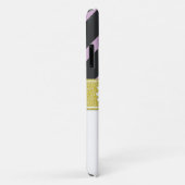 Lila Streifen, Streifenmuster, Linien, Monogramm Case-Mate iPhone Hülle (Hinten/Rechts)