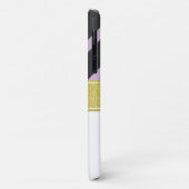 Lila Streifen, Streifenmuster, Linien, Monogramm Case-Mate iPhone Hülle (Hinten/Links)