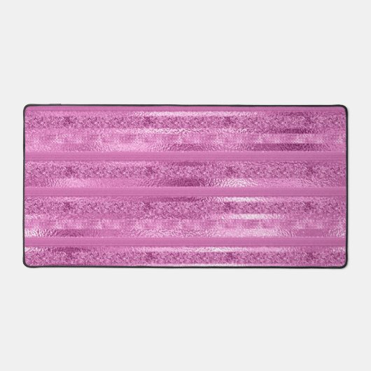 Lila Streifen und Herzen Schreibtischunterlage (Vorderseite)