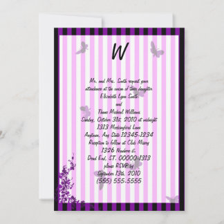 Lila Streifen und Schmetterlinge Goth Bridal