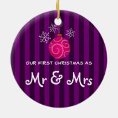 Lila Streifen und weiche Lavendel Keramikornament (Hinten)