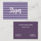 Lila Streifen Visitenkarte (Vorne/Hinten)