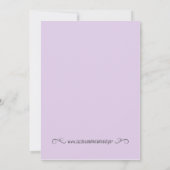 Lila Streifen Wasserfarben Kindersprinkle Einladun Einladung (Rückseite)