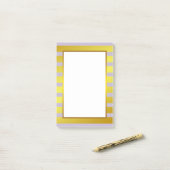 Lila Streifen, weiß Post-it Klebezettel (Auf Schreibtisch)