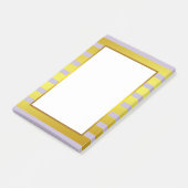Lila Streifen, weiß Post-it Klebezettel (angewinkelt)