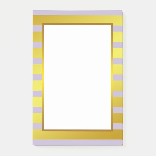 Lila Streifen, weiß Post-it Klebezettel (Vorderseite)