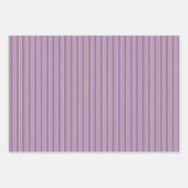 Lila Streifen Weiße Perlen Blume Geschenkpapier Set (Vorderseite 2)