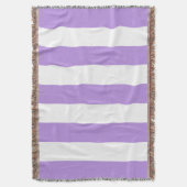 Lila Streifen, weiße Streifen, Streifenmuster Decke (Vorderseite Vertikal)