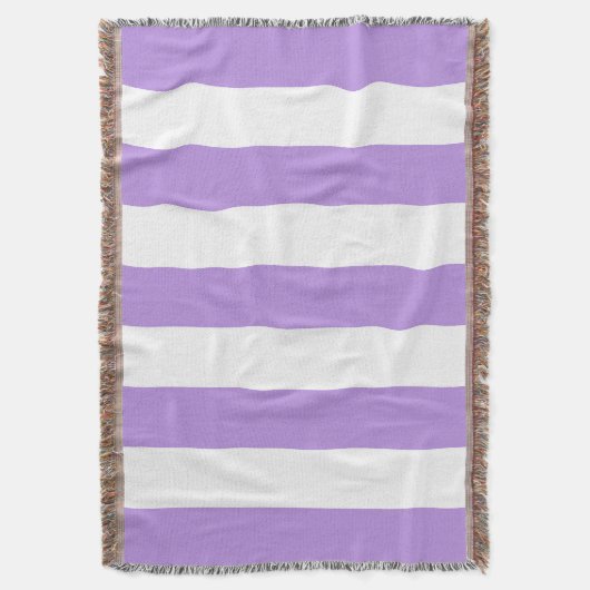 Lila Streifen, weiße Streifen, Streifenmuster Decke (Vorderseite Vertikal)
