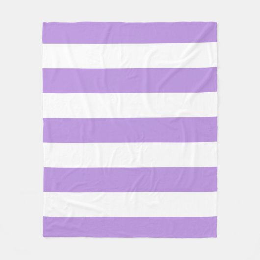 Lila Streifen, weiße Streifen, Streifenmuster Fleecedecke (Vorderseite)