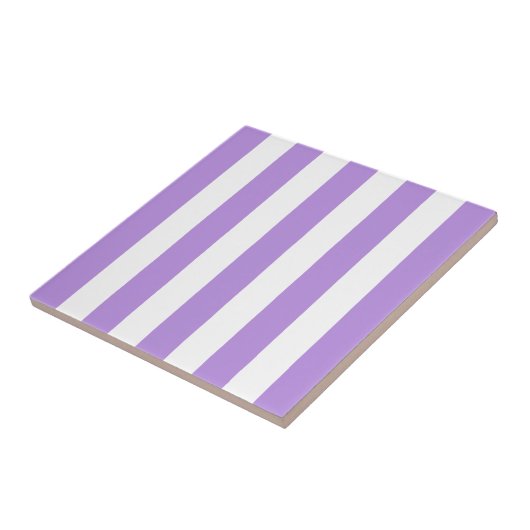 Lila Streifen, weiße Streifen, Streifenmuster Fliese (Seite)