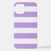 Lila Streifen, weiße Streifen, Streifenmuster iPhone Hülle (Rückseite)