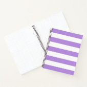 Lila Streifen, weiße Streifen, Streifenmuster Notizblock (Innenseite)