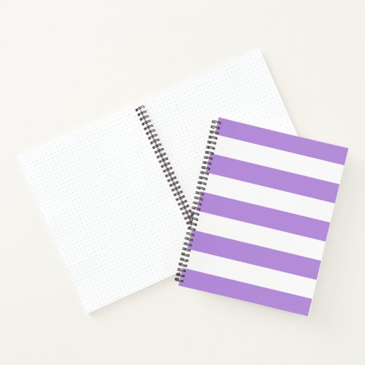 Lila Streifen, weiße Streifen, Streifenmuster Notizblock (Innenseite)