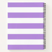 Lila Streifen, weiße Streifen, Streifenmuster Notizblock (Rückseite)