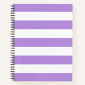 Lila Streifen, weiße Streifen, Streifenmuster Notizblock (Vorderseite)
