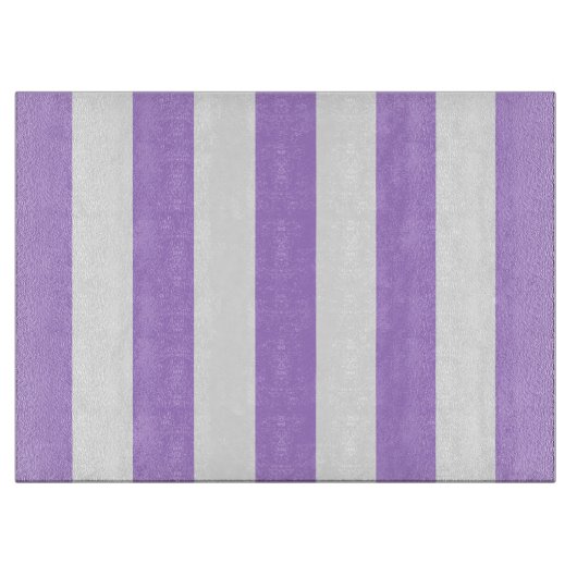 Lila Streifen, weiße Streifen, Streifenmuster Schneidebrett (Vorderseite)
