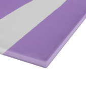 Lila Streifen, weiße Streifen, Streifenmuster Schneidebrett (Ecke)